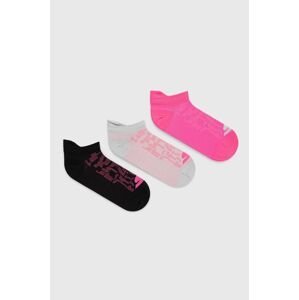 Ponožky Skechers (3-pack) dámske, fialová farba