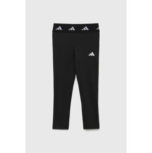 Detské legíny adidas Performance čierna farba, s potlačou