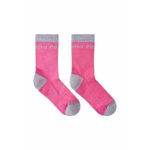 Detské vlnené ponožky Reima ružová farba