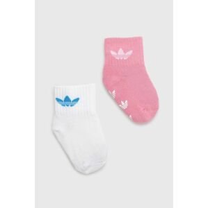 Detské ponožky adidas Originals 2-pak ružová farba