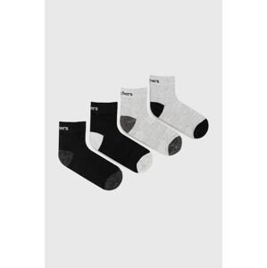 Detské ponožky Skechers 4-pak čierna farba