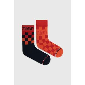 Detské ponožky Tommy Hilfiger oranžová farba
