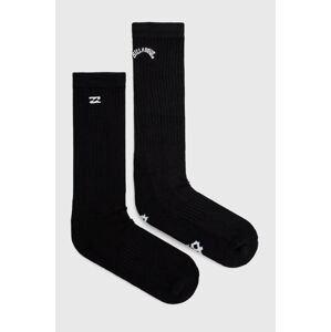 Ponožky Billabong 2-pak pánske, čierna farba