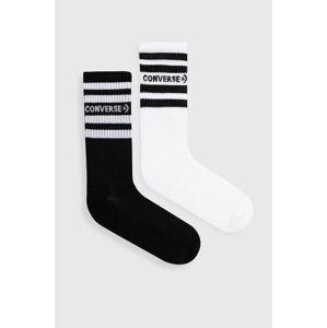 Ponožky Converse (2-pak) pánske, biela farba