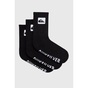 Ponožky Quiksilver 3-pak pánske, čierna farba