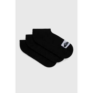 Ponožky Quiksilver (3-pak) pánske, čierna farba