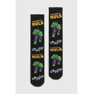 Ponožky HUF X Marvel Hulk pánske, čierna farba
