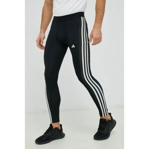 Tréningové legíny adidas Performance Techfit pánske, čierna farba, s potlačou