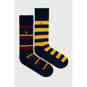 Ponožky Polo Ralph Lauren 2-pak pánske, žltá farba
