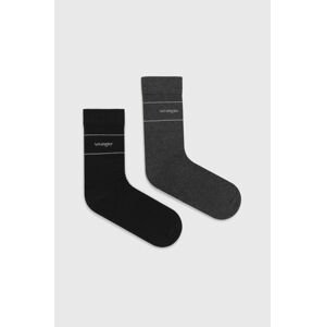Ponožky Wrangler (2-pak) pánske, šedá farba