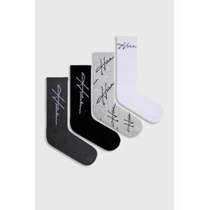 Ponožky Hollister Co. 4-pak pánske, biela farba