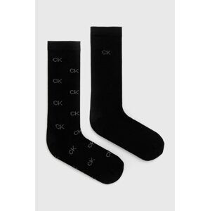 Ponožky Calvin Klein pánske, čierna farba