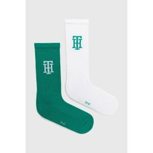 Ponožky Tommy Hilfiger pánske, zelená farba