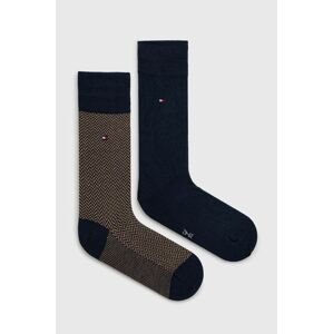 Ponožky Tommy Hilfiger pánske, hnedá farba