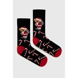 Ponožky John Frank pánske, čierna farba