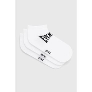 Ponožky Everlast 3-pak pánske, biela farba