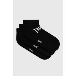 Ponožky Everlast 3-pak pánske, čierna farba