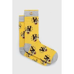 Ponožky Cabaia pánske, žltá farba