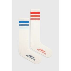 Ponožky adidas Originals Traceable Series (2-pak) HL9317-WONWHI, béžová farba