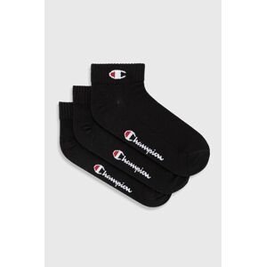 Ponožky Champion (3-pak) čierna farba