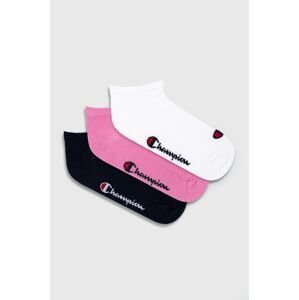 Ponožky Champion (3-pak) ružová farba