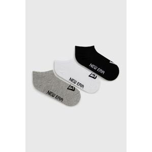 Ponožky New Era (3-pak) šedá farba