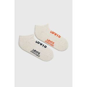 Ponožky Levi's 2-pack šedá farba