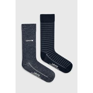 Ponožky Levi's 2-pack tmavomodrá farba