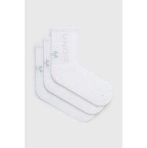 Ponožky Under Armour 3-pak biela farba, 1373084