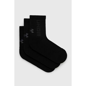 Ponožky Under Armour 3-pak čierna farba, 1373084