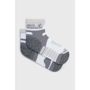 Ponožky Jack Wolfskin Cross Trail biela farba
