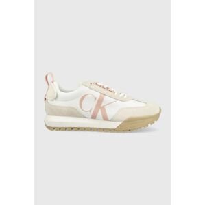 Tenisky Calvin Klein Jeans New Retro Runner Laceup Low biela farba,