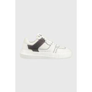 Tenisky Calvin Klein Jeans Chunky Cupsole Laceup Low biela farba,