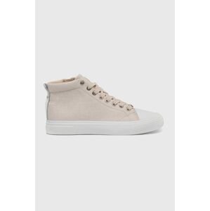 Tenisky Calvin Klein Vulc High Top dámske, béžová farba