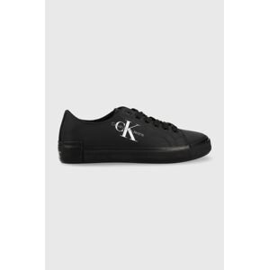 Tenisky Calvin Klein Jeans Ess Vulcanized Laceup Low Ny dámske, čierna farba