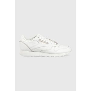 Kožené tenisky Reebok Classic biela farba,