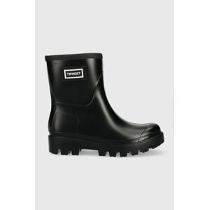 Gumáky Twinset Rain Boot dámske, čierna farba