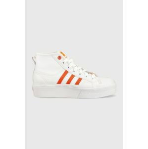 Tenisky adidas Originals Nizza Platform biela farba,