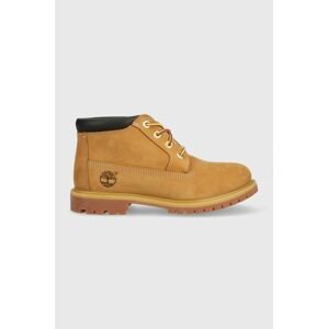 Kožené workery Timberland Nellie Chukka Double TB0233997131, dámske, žltá farba, na plochom podpätku,