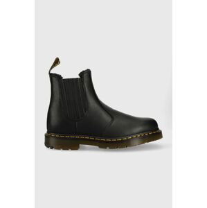 Kožené topánky chelsea Dr. Martens 2976 DM27829001-Black, dámske, čierna farba, na plochom podpätku, zateplené