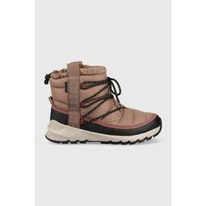 Snehule The North Face WOMEN S THERMOBALL LACE UP WP hnedá farba