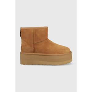 Snehule UGG Classic Mini Platform hnedá farba 1134991.CHE