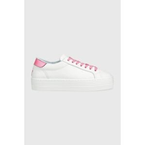 Kožené tenisky Chiara Ferragni Tennis Low Calf Eyestar biela farba,