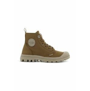 Semišové tenisky Palladium Pampa Hi Zip dámske, hnedá farba