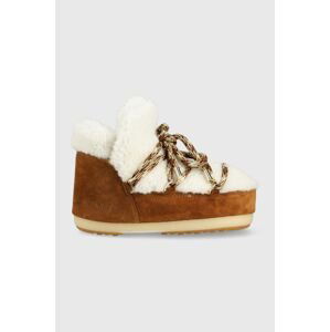 Snehule Moon Boot Pumps Shearling hnedá farba