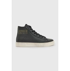 Kožené tenisky AllSaints Tana High Top dámske, čierna farba