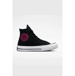 Tenisky Converse Converse X Dia De Muertos A05667C-BLACK, dámske, čierna farba