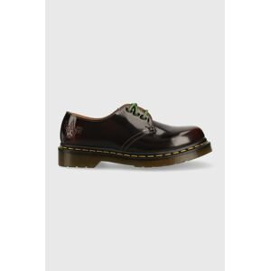 Kožené poltopánky Dr. Martens 1461 Arcadia X The Clash DM28001600-Burgundy, dámske, bordová farba, na platforme