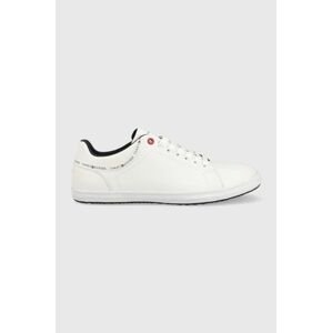 Kožené tenisky Tommy Hilfiger CORE LEATHER VULC DE dámske, biela farba, FM0FM04168