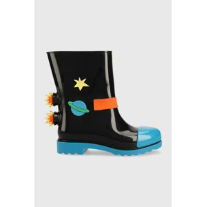 Detské gumáky Melissa Rain Boot + Fabula Inf čierna farba